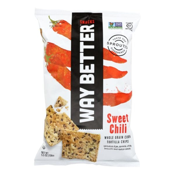 Way Better Snacks Tortilla Chips - Sweet Chili - Case of 12 - 5.5 oz. - Image 3