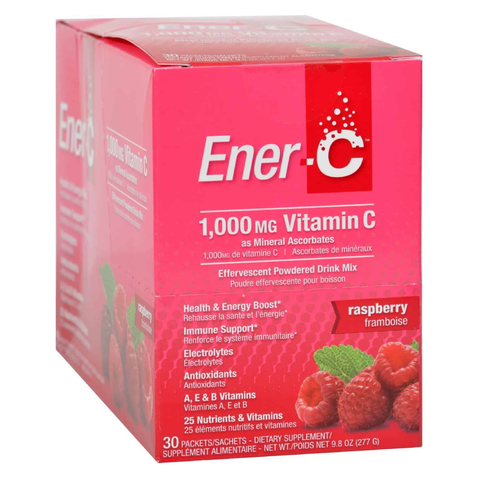 Ener-C Vitamin Drink Mix - Raspberry - 1000 mg - 30 Packets - Image 2