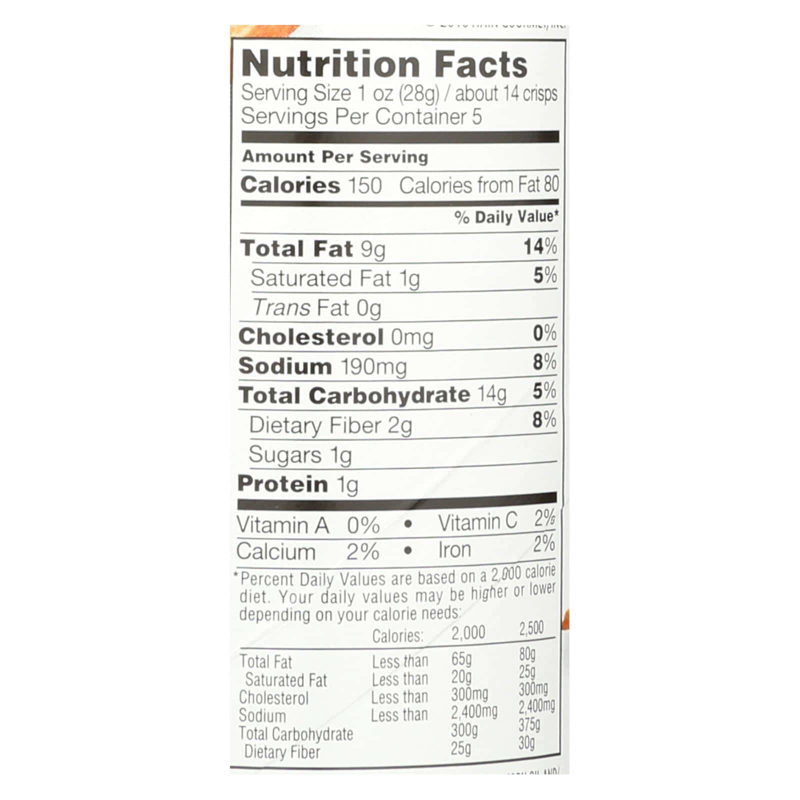 Sensible Portions, Garden Veggie Chips, Cheddar Cheese - Case of 12 - 5 OZ