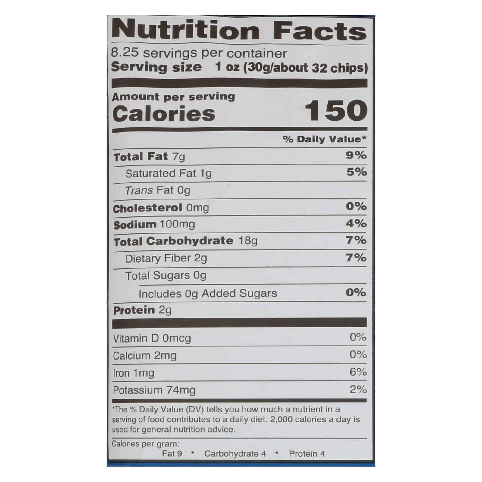 R. W. Garcia Organic Yellow Corn Chips - Case of 12 - 8.25 OZ