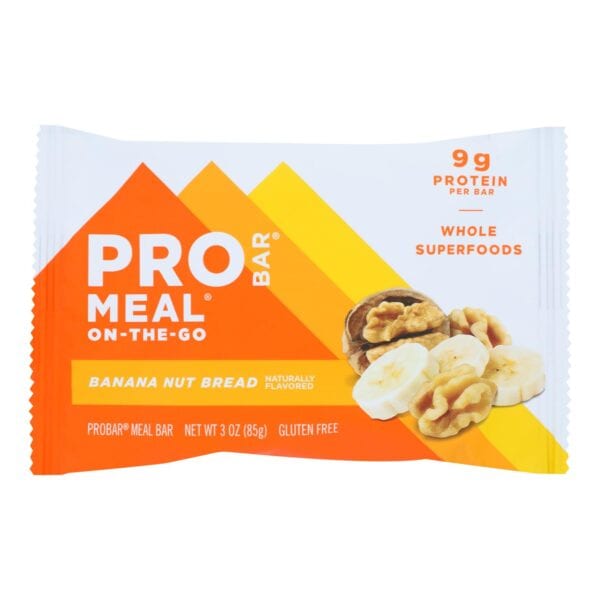 Probar Meal Bar, Banana Nut Bread  - Case of 12 - 3 OZ - Image 3