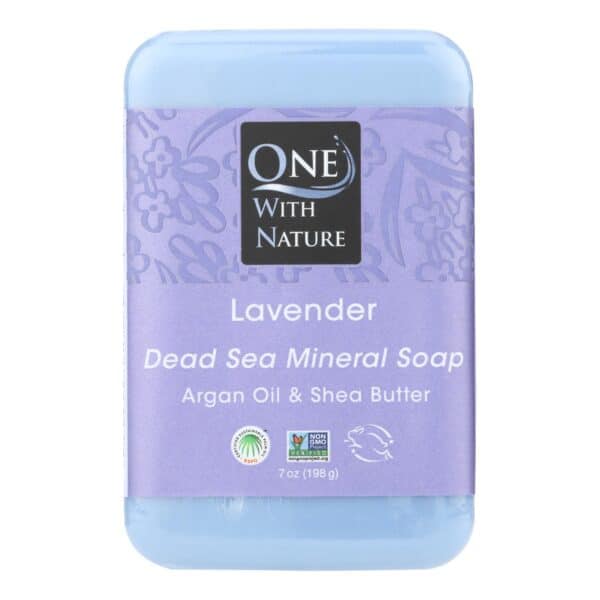 One With Nature Dead Sea Mineral Soap Lavender - 7 oz - Image 2