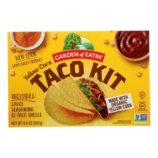 Garden of Eatin' Yellow Corn Taco Dinner Kit - Dinner Kit - Case of 12 - 9.4 oz. - Image 2