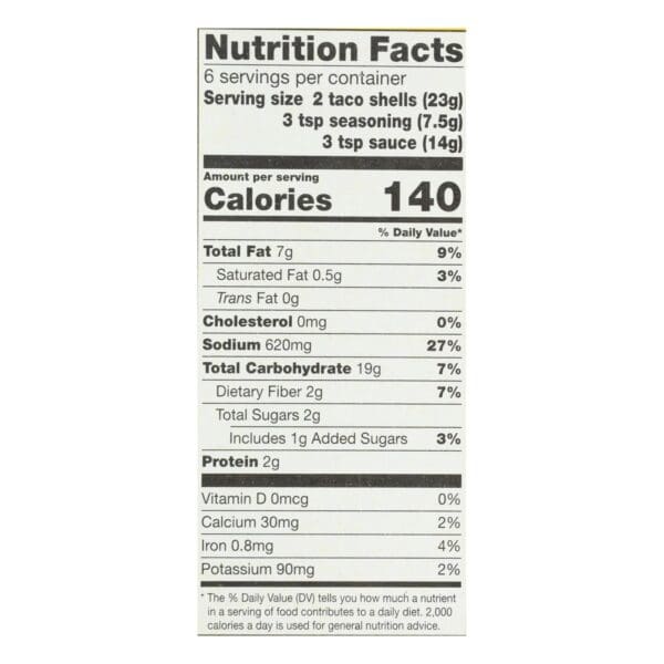 Garden of Eatin' Yellow Corn Taco Dinner Kit - Dinner Kit - Case of 12 - 9.4 oz.