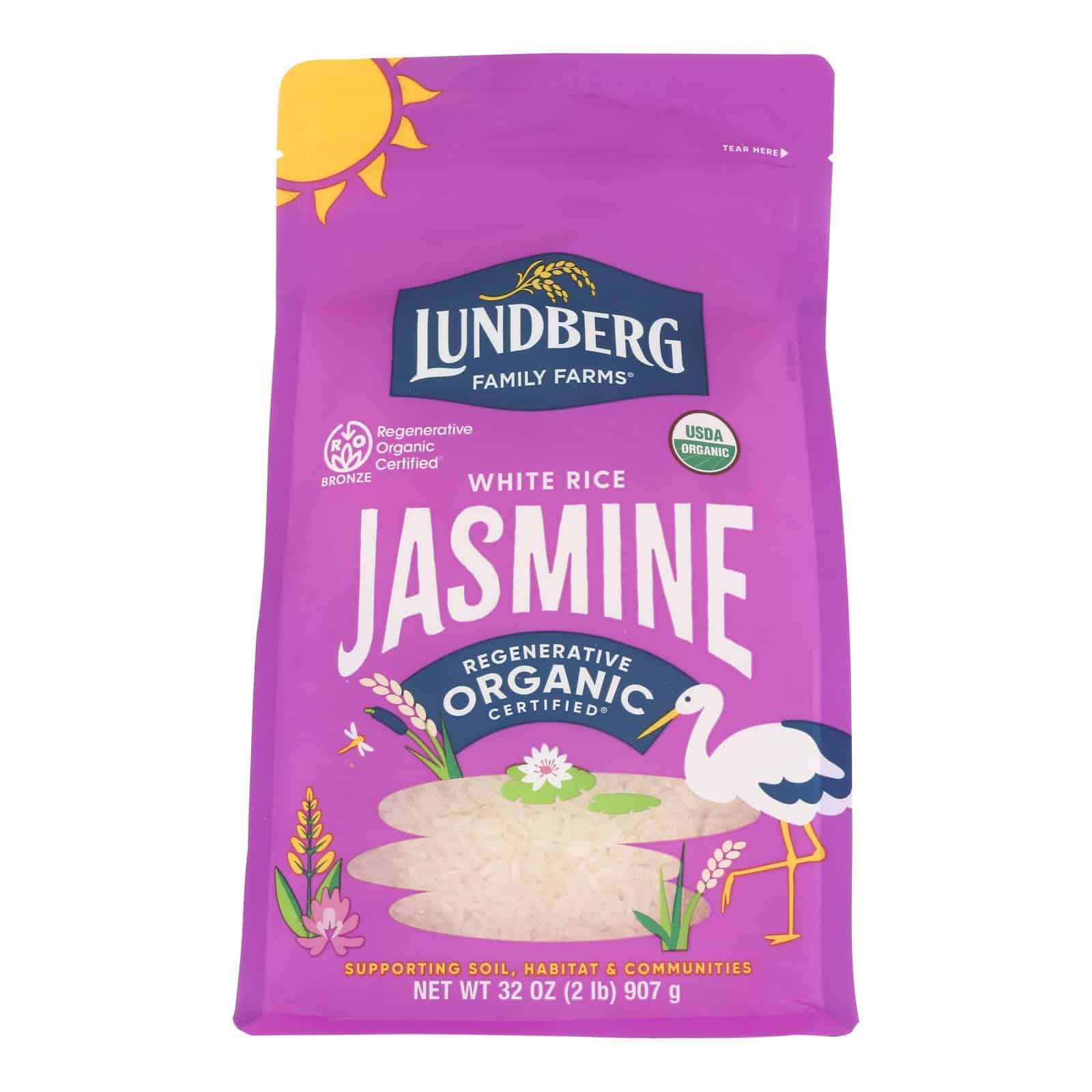 Lundberg Family Farms Organic California White Jasmine Rice - Case of 6 - 2 lb. - Image 2