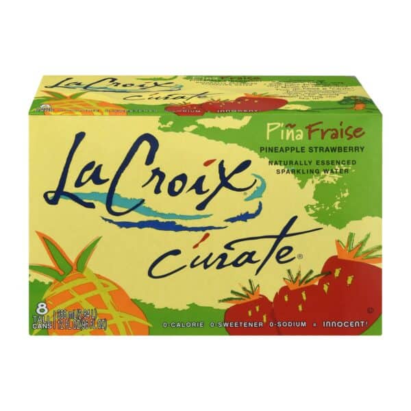 Lacroix Sparkling Water - Pina Fraise - Case of 3 - 12 Fl oz. - Image 3
