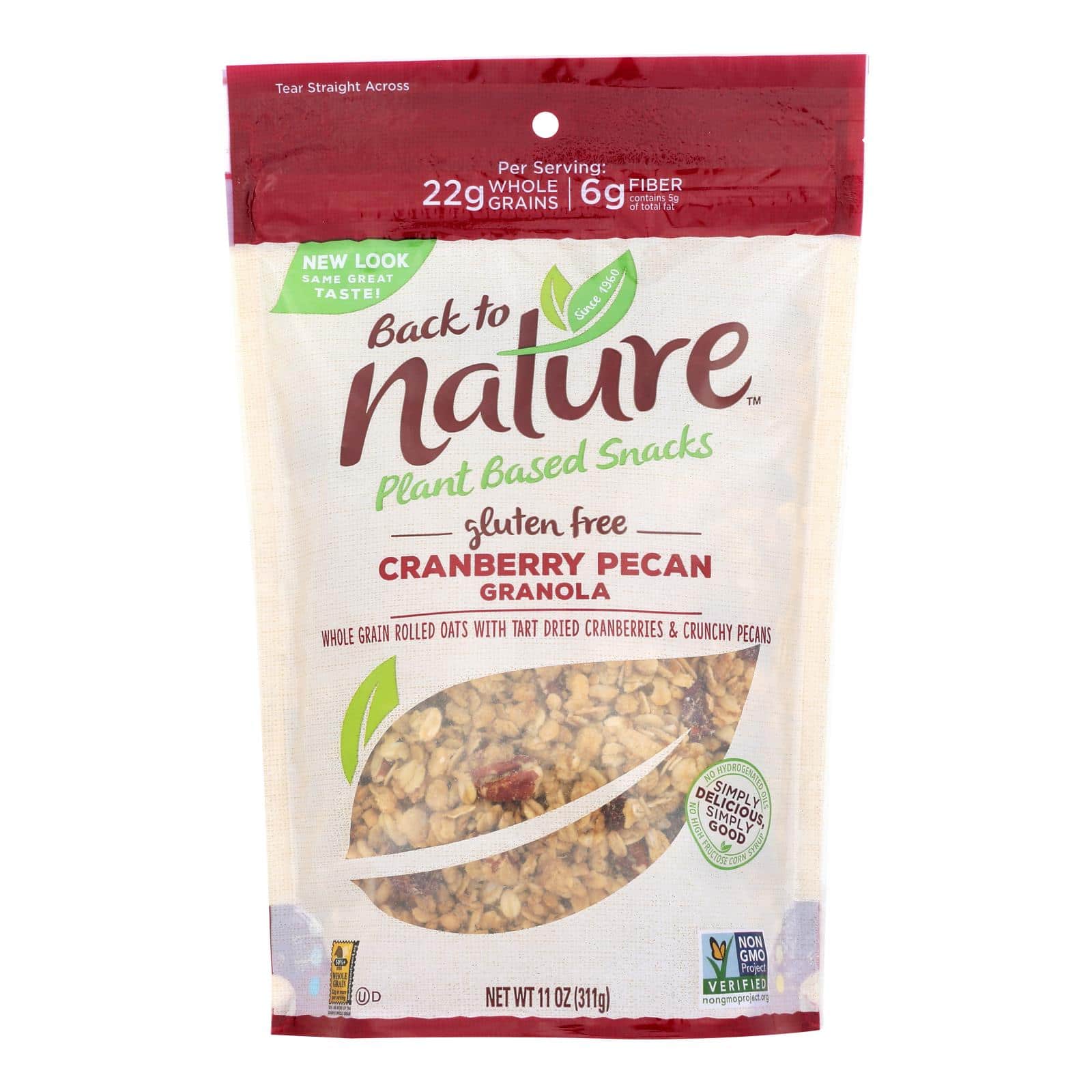 Back To Nature Cranberry Pecan Granola - Whole Grain Rolled Oats with Tart Cranberries and Crunchy Pecans - Case of 6 - 11 oz. - Image 2