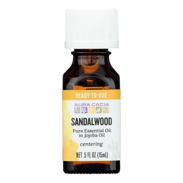 Aura Cacia - Precious Essentials Sandalwood Blended with Jojoba Oil - 0.5 fl oz - Image 2