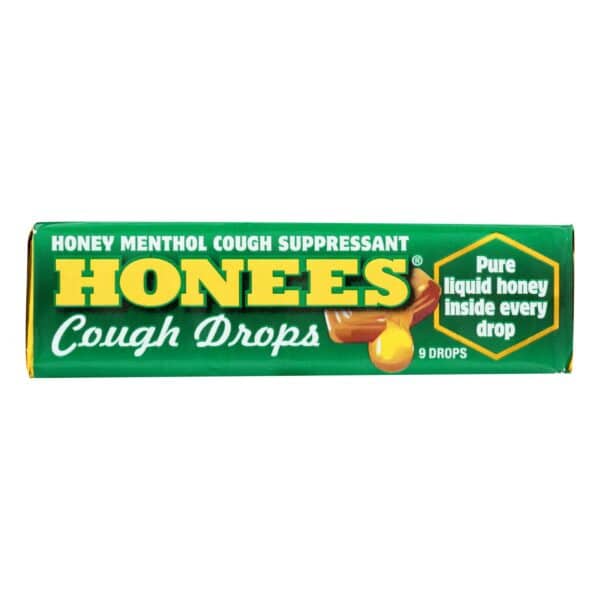 Honees Cough Drops - Menthol - Case of 24 - 9 Pack