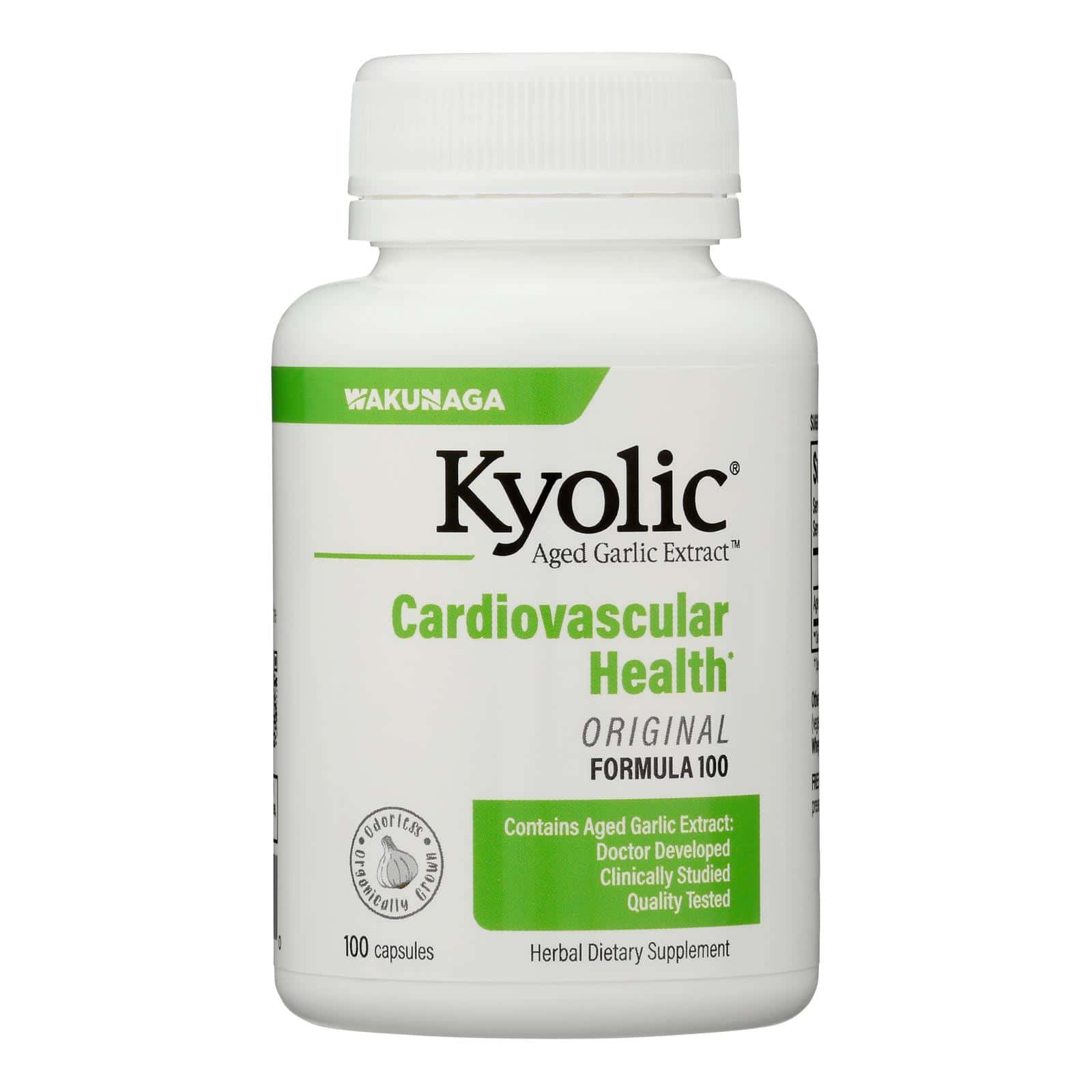 Kyolic - Aged Garlic Extract Hi-Po Cardiovascular Original Formula 100 - 100 Capsules - Image 2