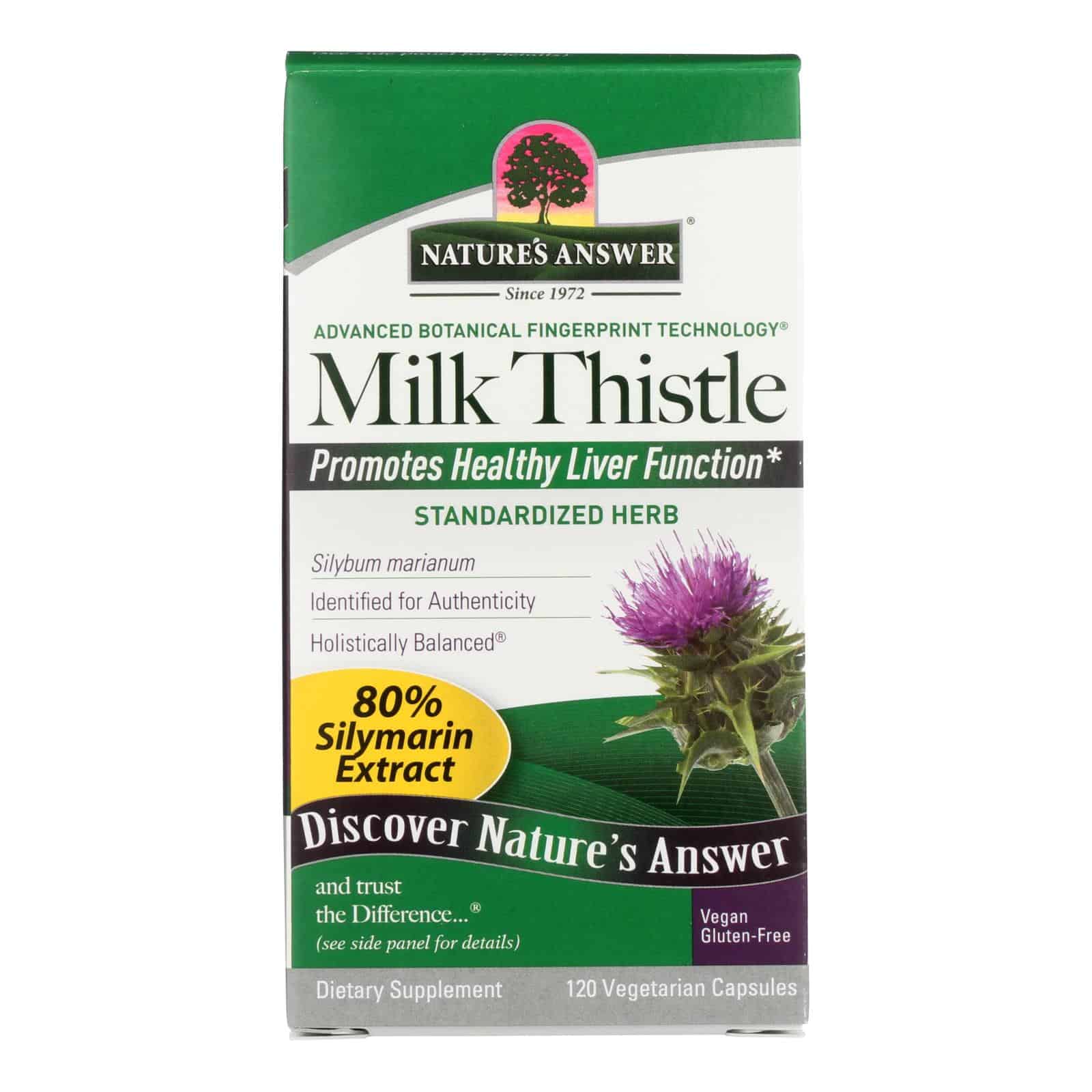Nature's Answer - Milk Thistle Seed Extract - 120 Vegetarian Capsules - Image 3