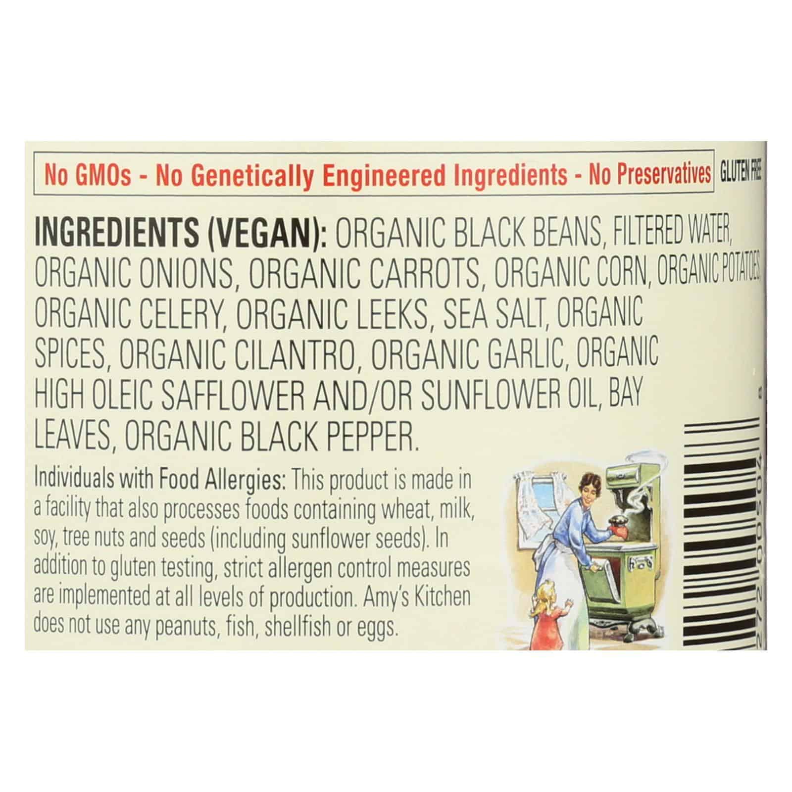 Amy's - Organic Low Fat Black Bean Soup - Case of 12 - 14.5 oz - Image 3