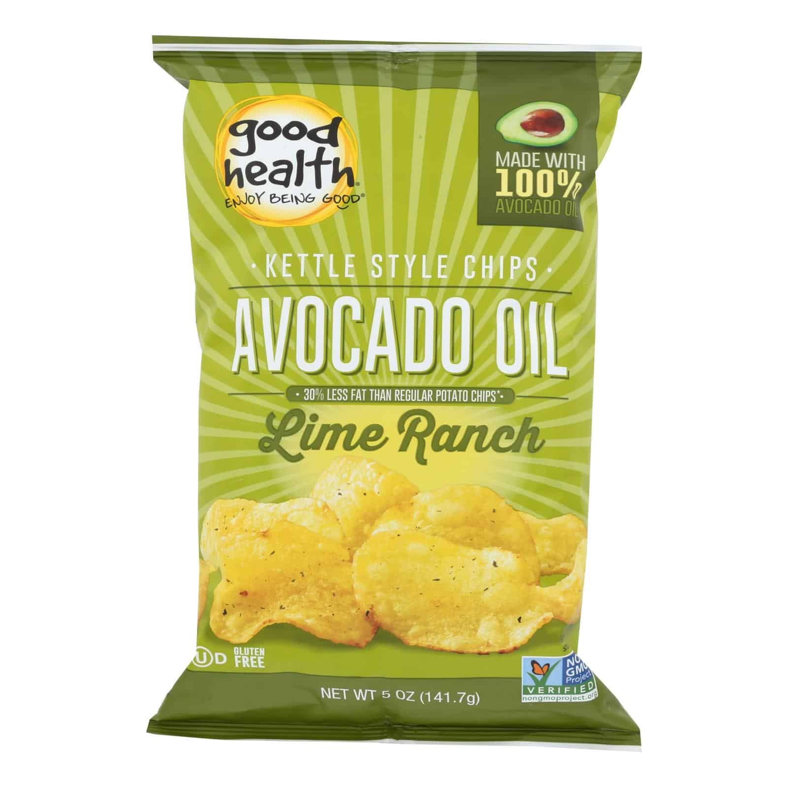 Good Health Kettle Chips - Avocado Oil Lime Ranch - Case of 12 - 5 oz. - Image 2