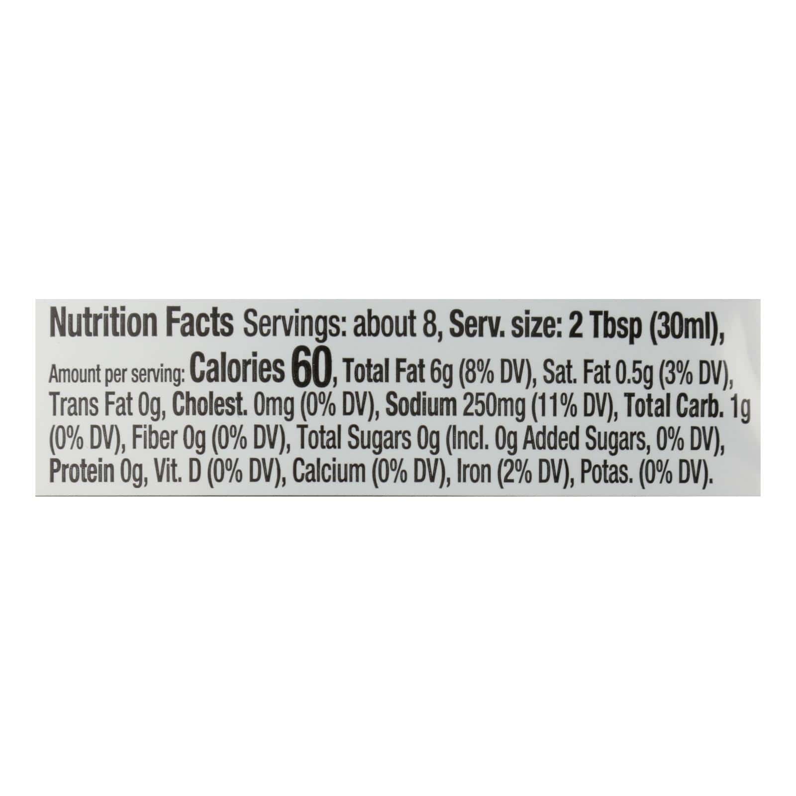 Organic Ville Sun Dried Organic Vinaigrette - Tomato and Garlic - Case of 6 - 8 Fl oz. - Image 2