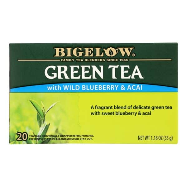 Bigelow Tea Green Tea with Blueberry - Case of 6 - 20 BAG