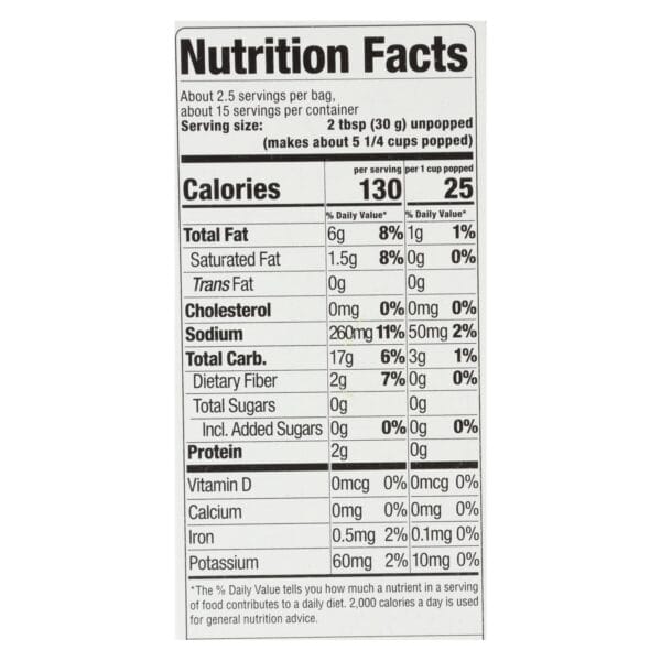 Skinnypop Popcorn - Popcorn Mirco Sea Salt - Case of 6 - 6/2.8 OZ - Image 3