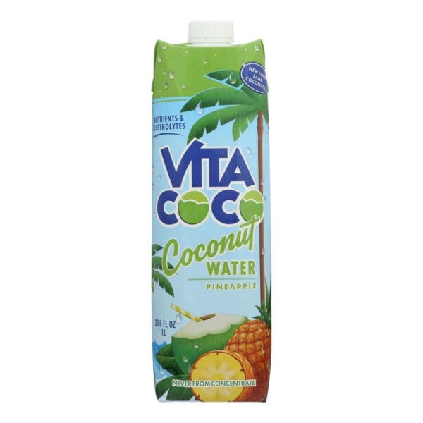Vita Coco Coconut Water - with Pineapple - Case of 12 - 1 LT - Image 2