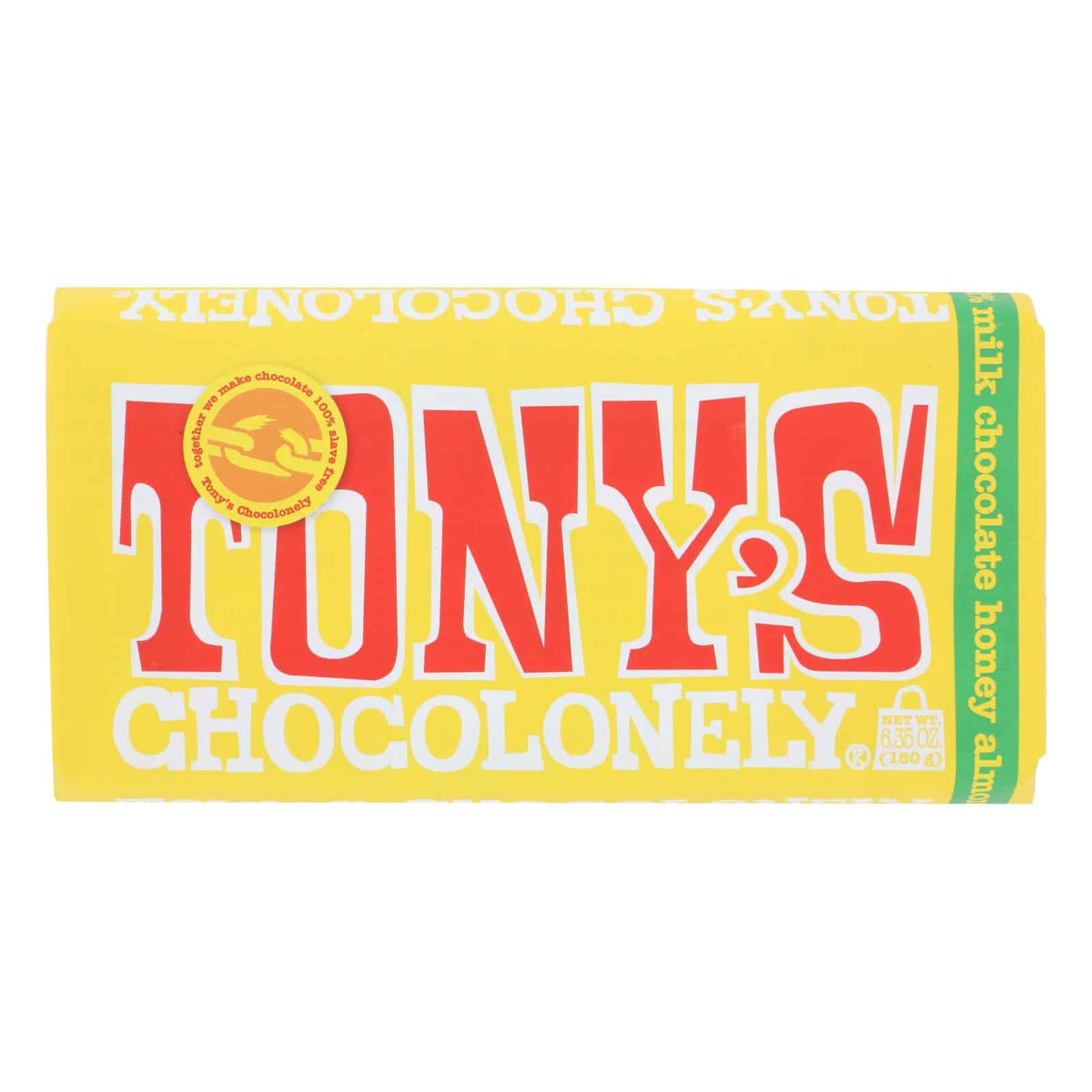 Tony's Chocolonely - Bar Chocolate Hny Almnd Noug - Case of 15 - 6.35 OZ - Image 2