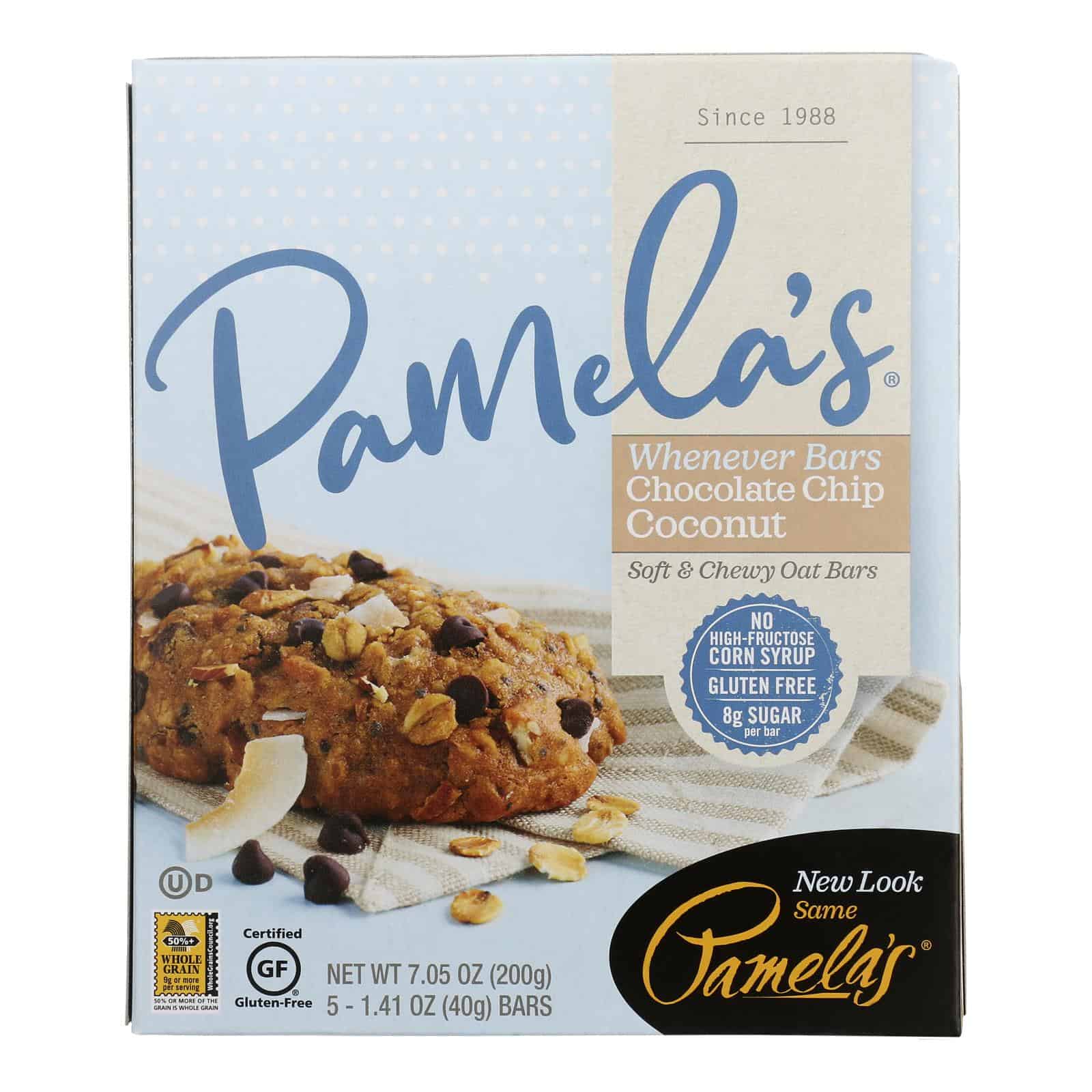 Pamela's Products - Oat Chocolate Chip Whenever Bars - Coconut - Case of 6 - 1.41 oz. - Image 3