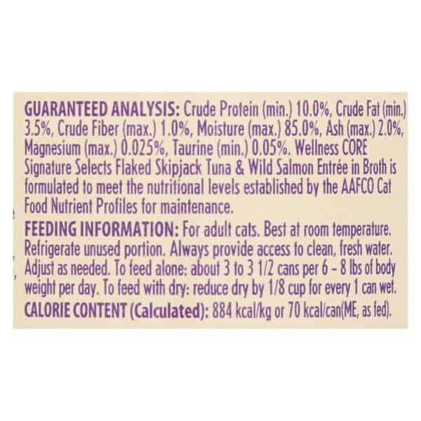 Wellness Pet Products - Signature Selects Cat Food - Skipjack Tuna and Wild Salmon Entr?e in Broth - Case of 12 - 2.8 oz. - Image 3