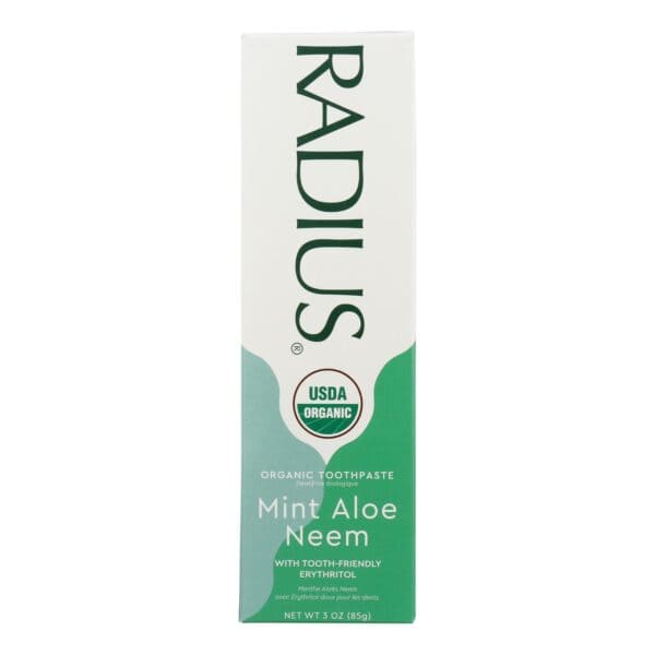 Radius Whitening Mint Aloe Neem Toothpaste  - 1 Each - 3 OZ - Image 2