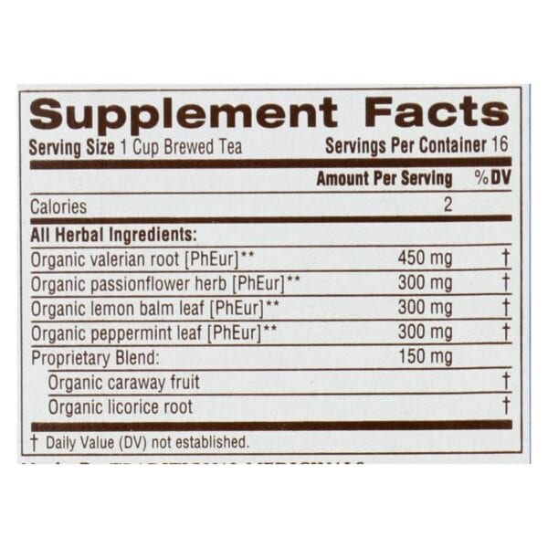 Traditional Medicinals Organic Herbal Tea - Nighty Night Valerian - Case of 6 - 16 Bags - Image 3