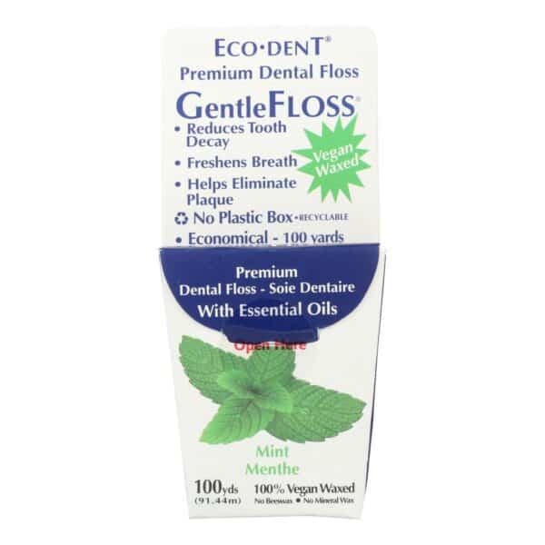 Eco-Dent GentleFloss Premium Dental Floss Mint - 100 Yards - Case of 6 - Image 2