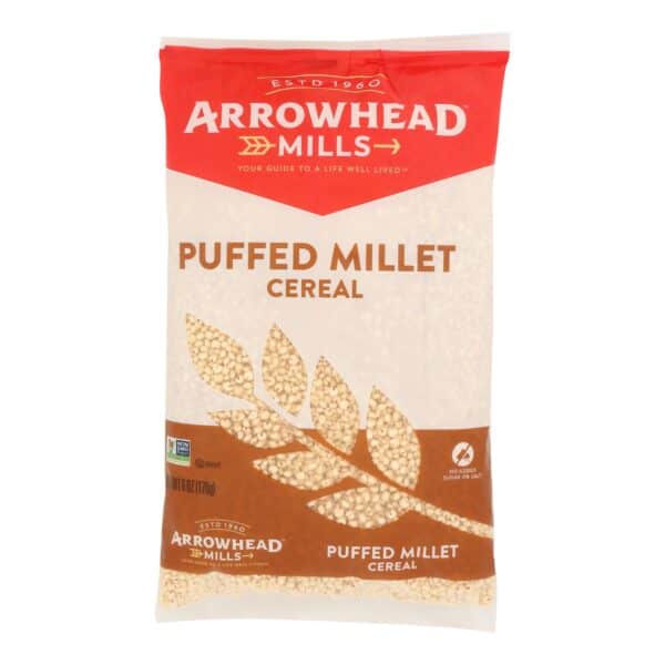 Arrowhead Mills - All Natural Puffed Millet Cereal - Case of 12 - 6 oz.