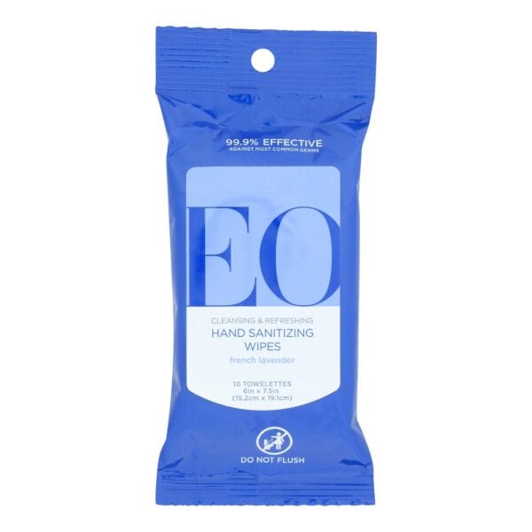 EO Products - Hand Sanitizer Wipes Display Center - Lavender - Case of 6 - 10 Pack - Image 2