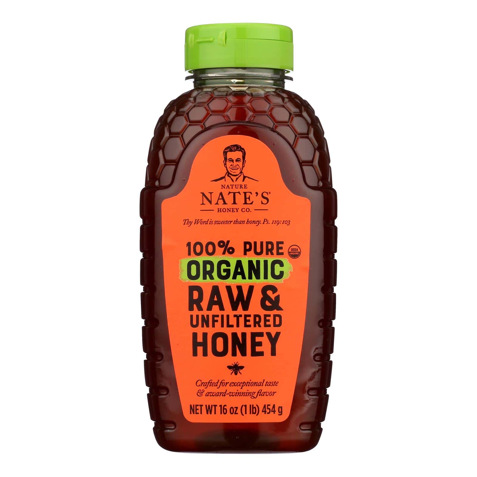 Nature Nate's - Honey Raw Unfiltered - Case of 6-16 OZ