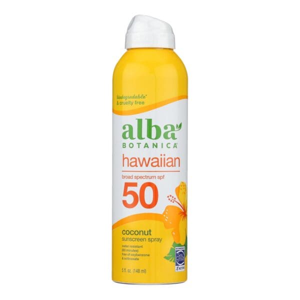Alba Botanica - Sunscreen Spray Coconut SPF 50 - 1 Each-5 Fluid Ounces - Image 2