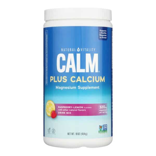 Natural Vitality Natural Calm Plus Calcium Raspberry-Lemon - 16 oz - Image 3