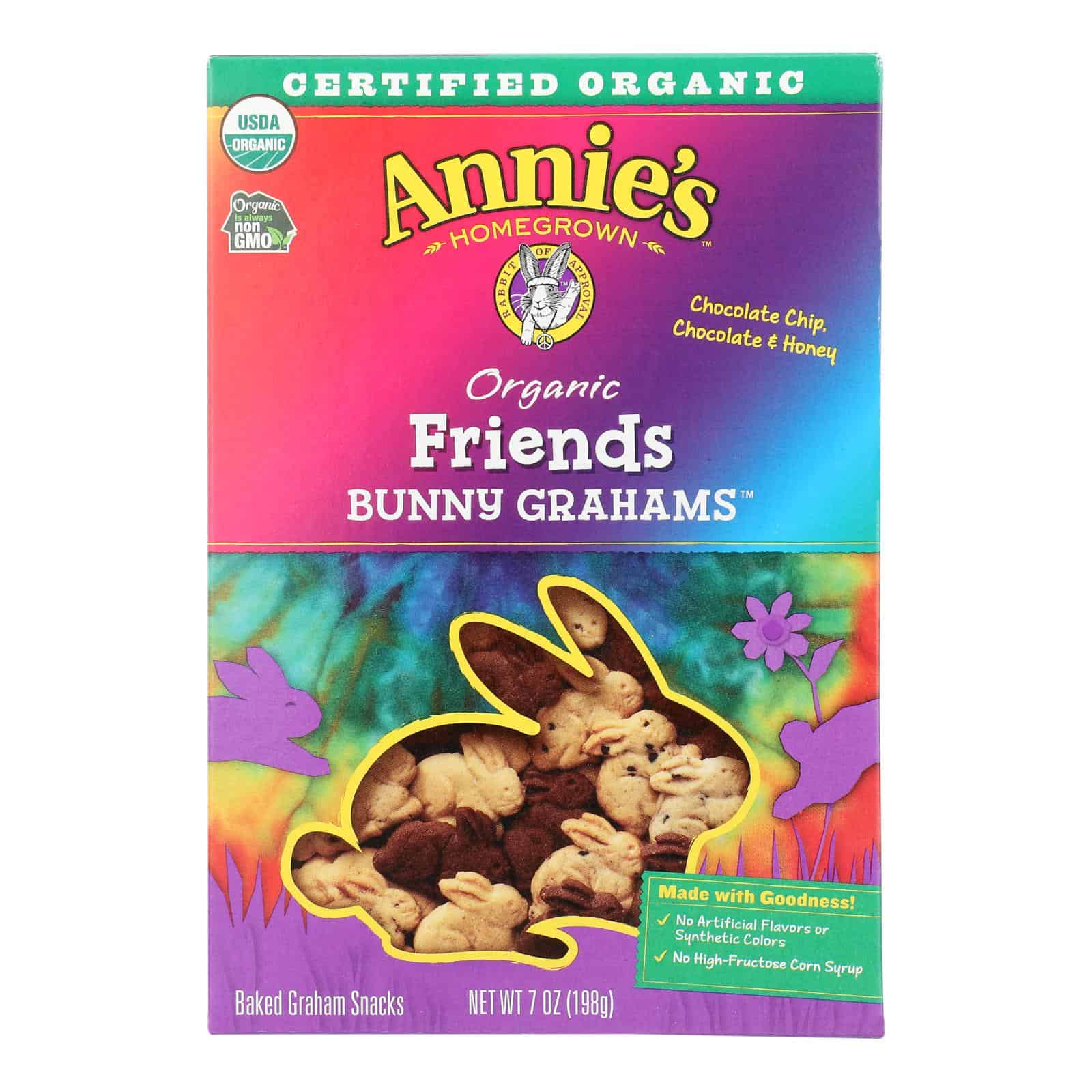 Annie's Homegrown Bunny Grahams Honey Chocolate And Chocolate Chip - Case Of 12 - 7 Oz - Image 2