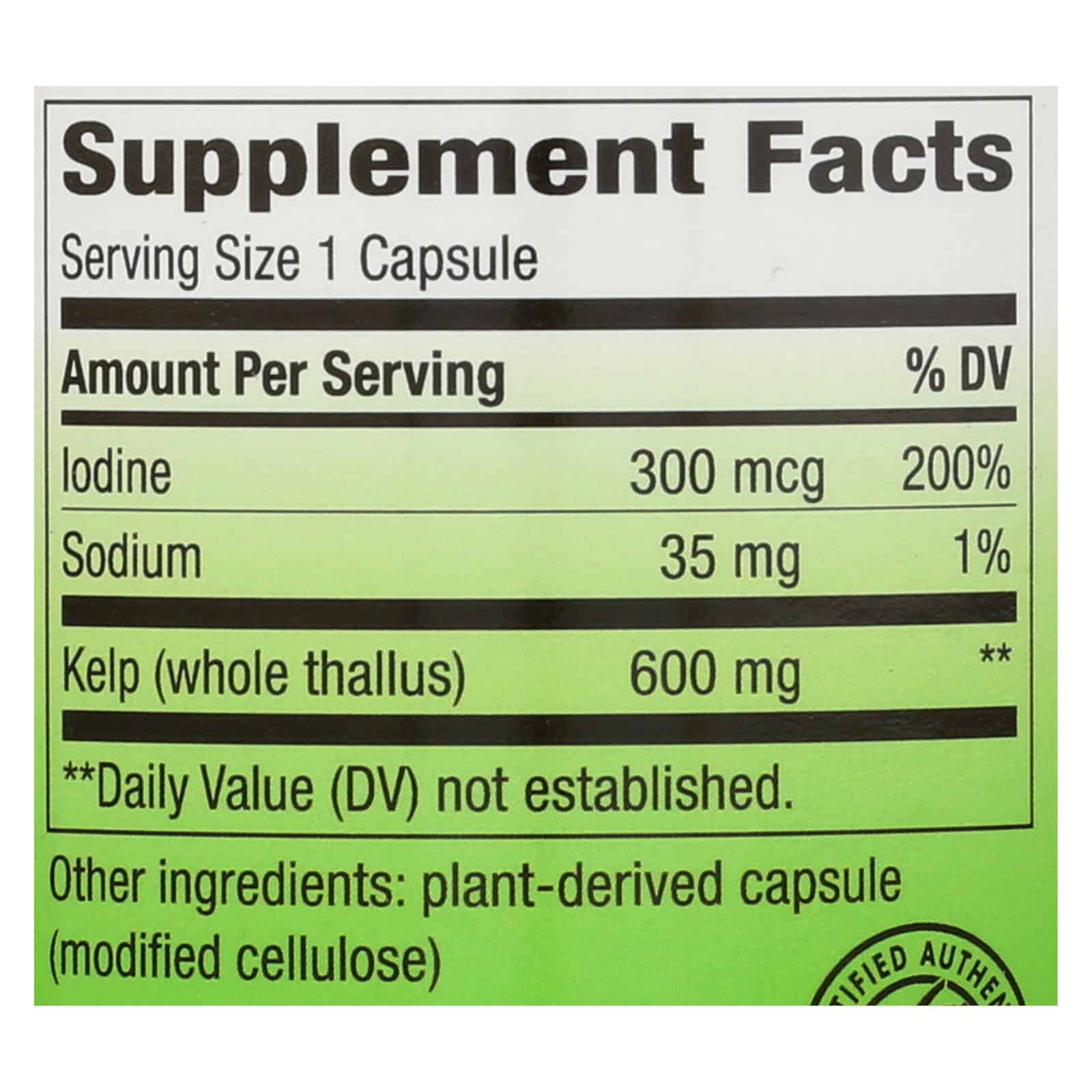 Nature's Way - Kelp - 180 Capsules - Image 3