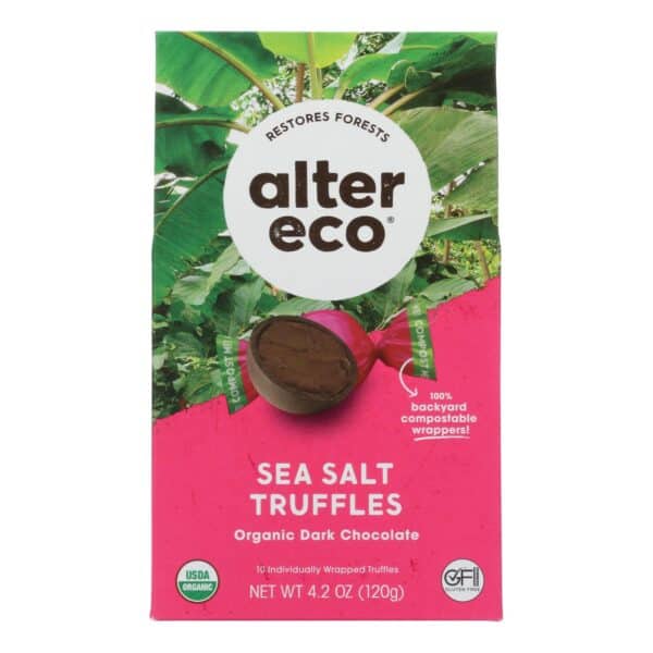 Alter Eco Americas Truffles - Sea Salt - Case of 8 - 4.2 oz. - Image 2