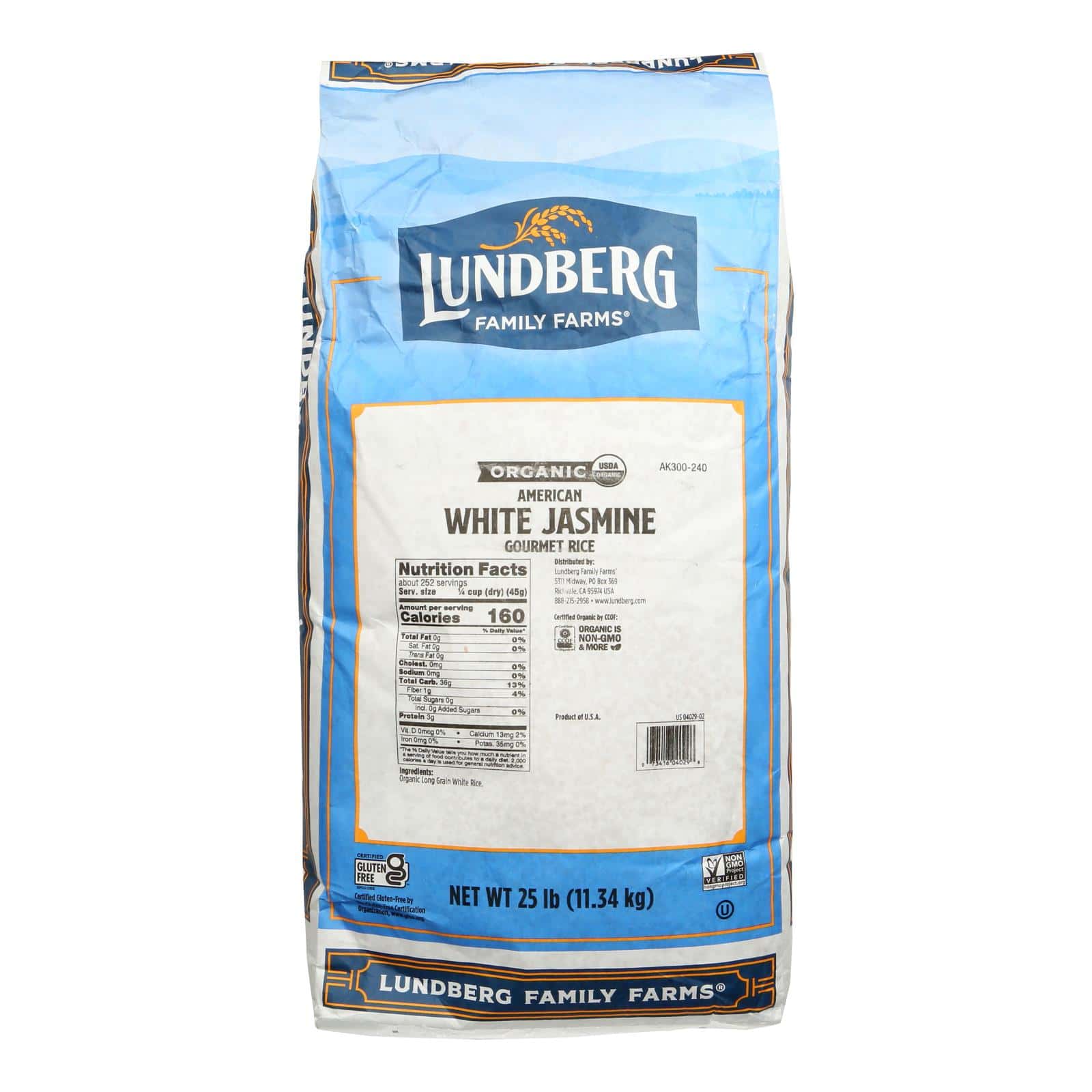 Lundberg Family Farms Organic Jasmine White Rice - Single Bulk Item - 25LB - Image 2