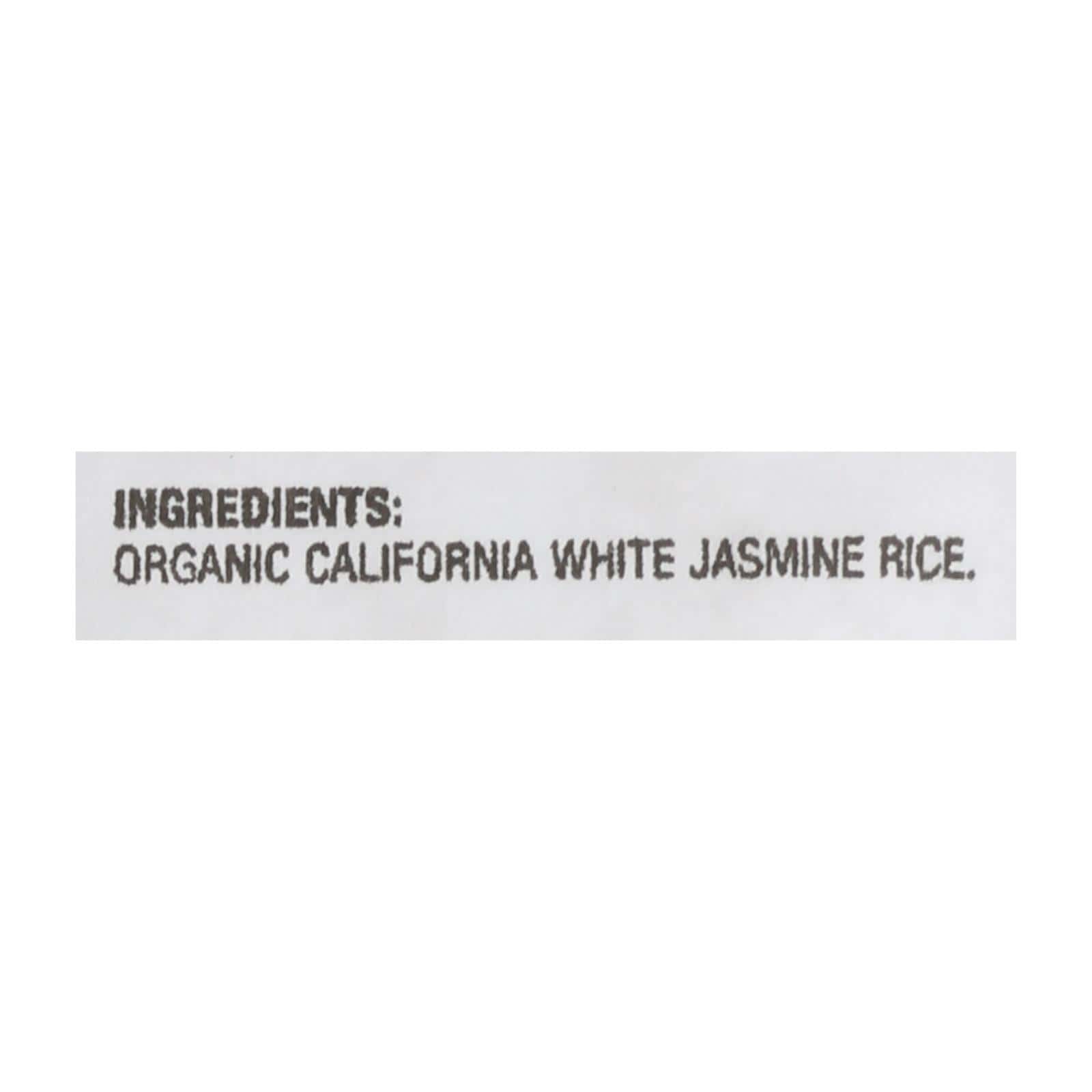 Lundberg Family Farms Organic Jasmine White Rice - Single Bulk Item - 25LB