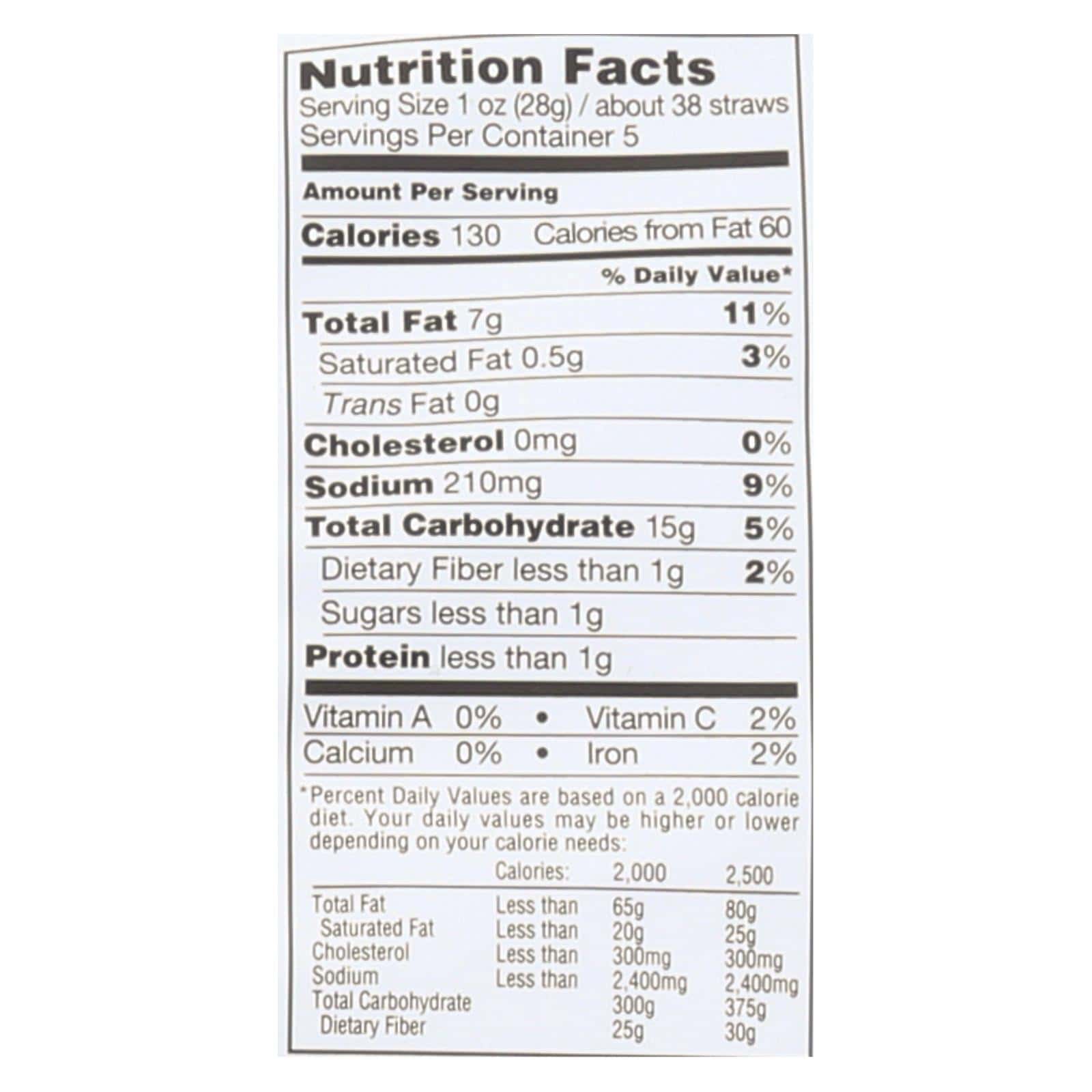 Sensible Portions Garden Veggie Straws - Sea Salt - Case of 12 - 5 oz. - Image 2