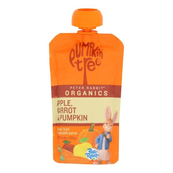 Peter Rabbit Organics Baby Food - Organic - Vegetable and Fruit Puree - Pumpkin Carrot and Apple - 4.4 oz - case of 10 - Image 3