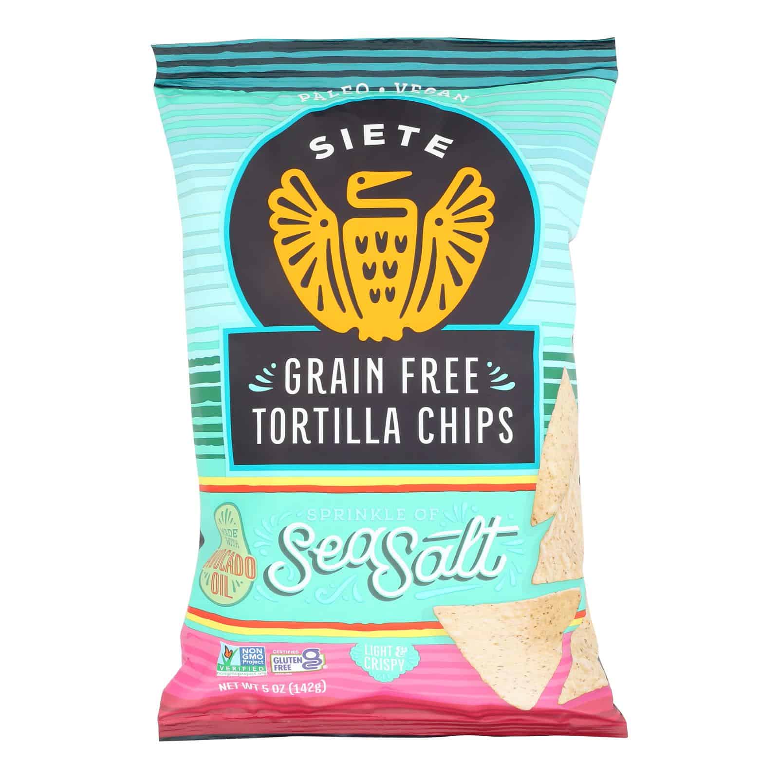 Siete Tortilla Chip - Sea Salt - Case of 12 - 5 oz - Image 2