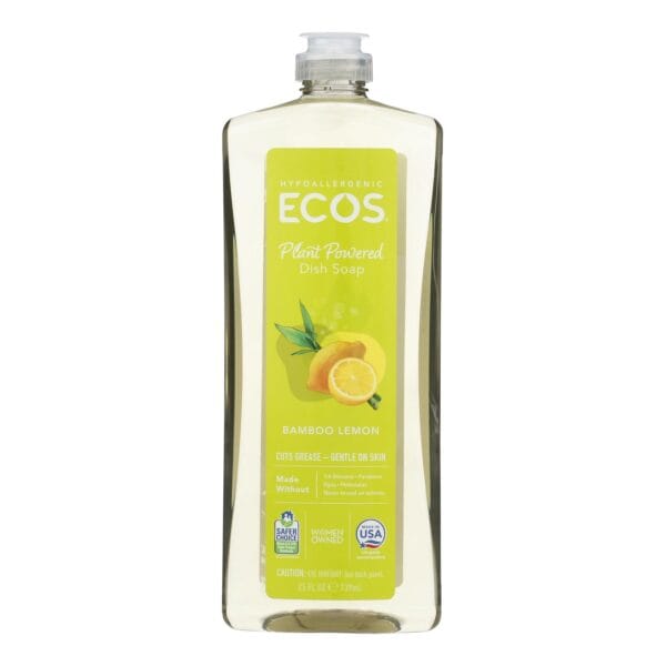 Earth Friendly Dish mate Liquid Dish Soap - Bamboo Lemon - Case of 6 - 25 FL oz. - Image 2