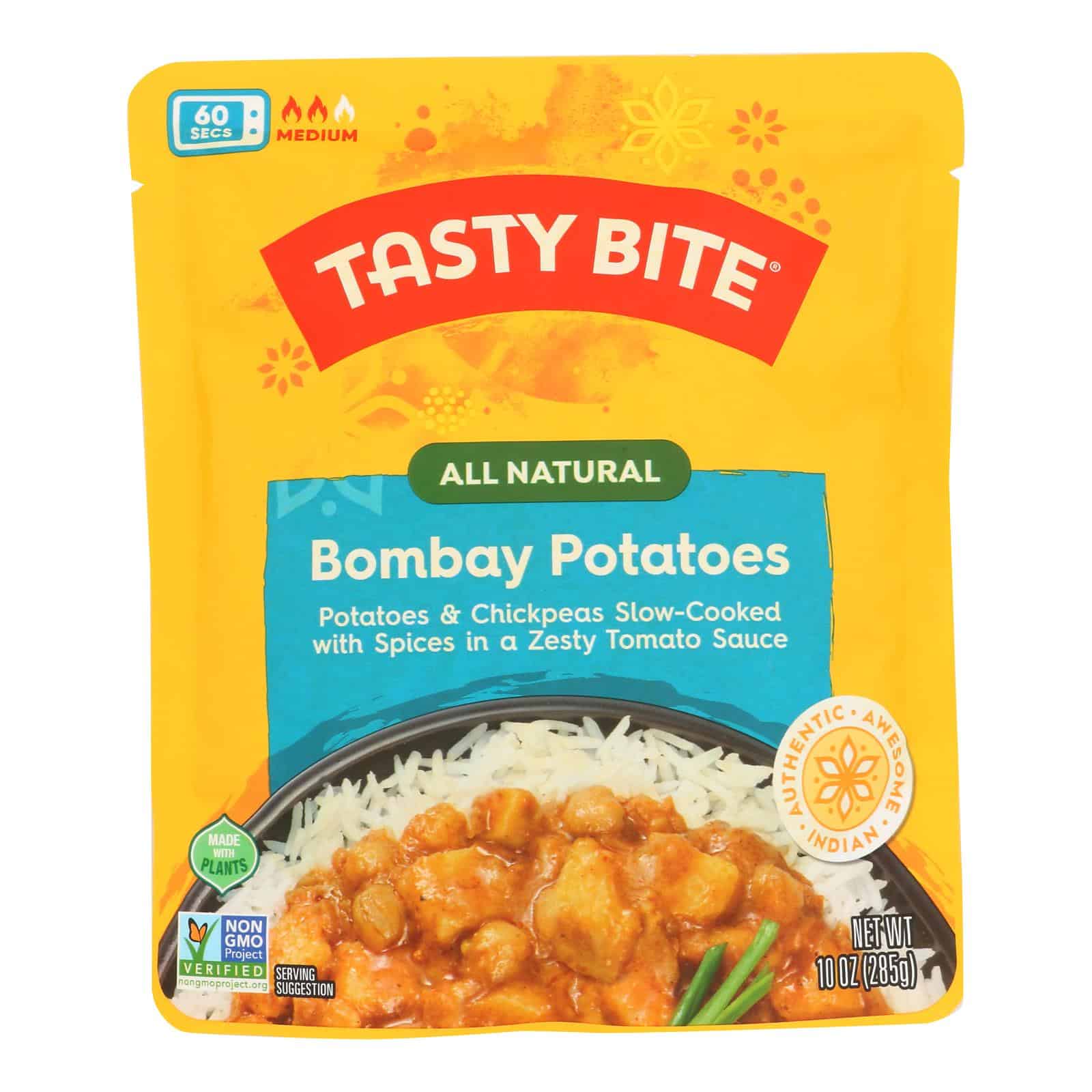 Tasty Bite Entree - Indian Cuisine - Bombay Potatoes - 10 oz - case of 6 - Image 3