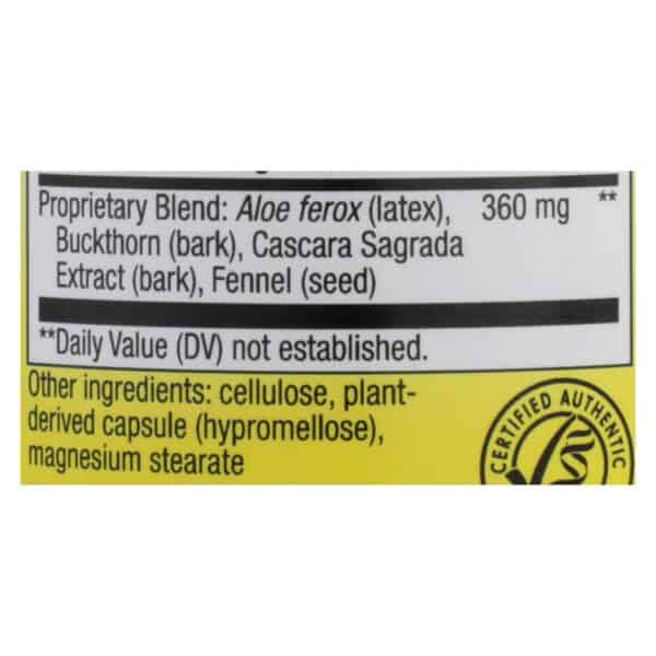 Nature's Way - AloeMaxLax with Cascara Sagrada - 100 Vegetarian Capsules - Image 2