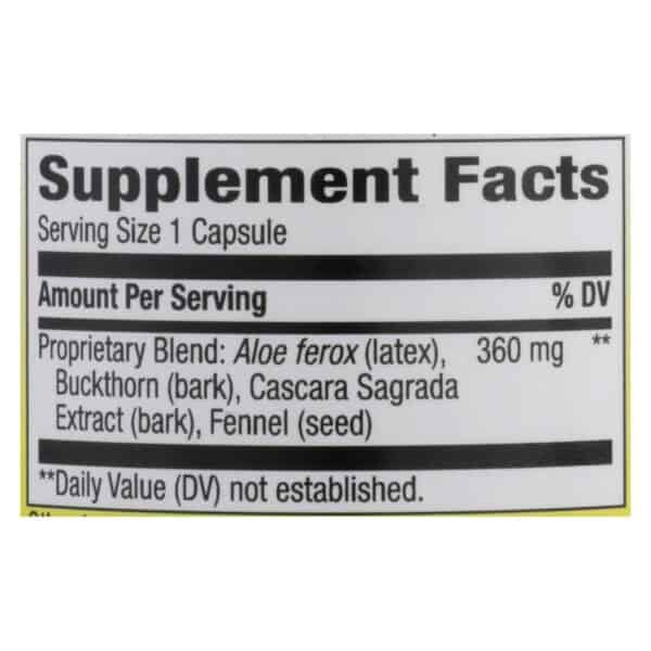 Nature's Way - AloeMaxLax with Cascara Sagrada - 100 Vegetarian Capsules - Image 3