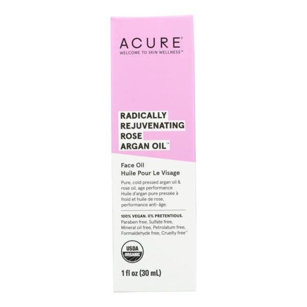 Acure - Argan Oil - Radically Rejuvenating Rose - 1 fl oz
