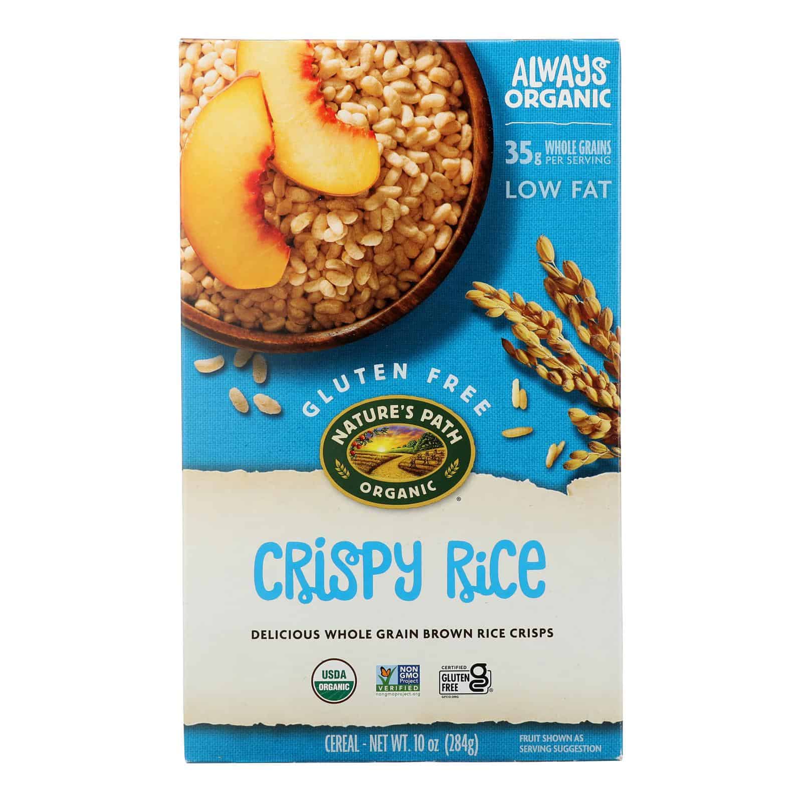 Nature's Path Organic Whole Grain Crispy Rice Cereal - Case of 12 - 10 oz.