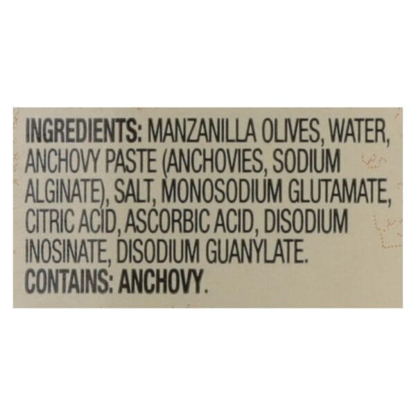 Reese's Olives, Manzanilla Stuffed With Minced Anchovy  - Case of 12 - 10 OZ - Image 2