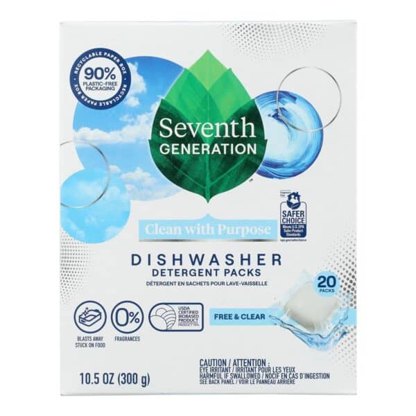 Seventh Generation - Automatic Dish Pacs Fragrance & Clear - Case of 6-20 Count