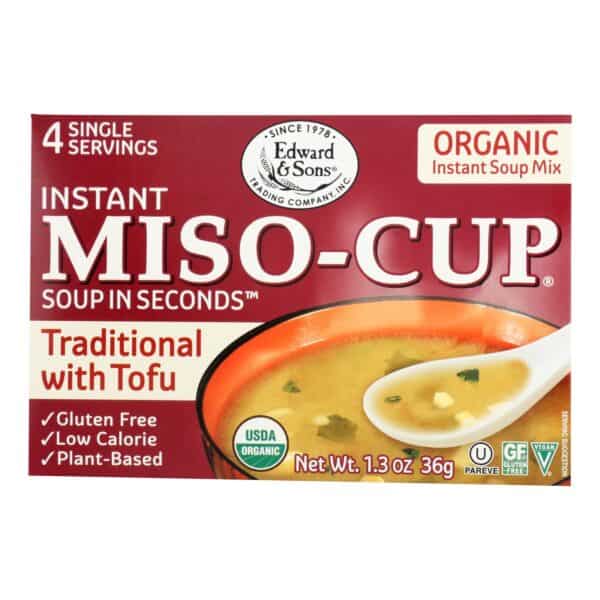 Edward and Sons Organic Traditional Miso - Cup - Case of 12 - 1.3 oz. - Image 2