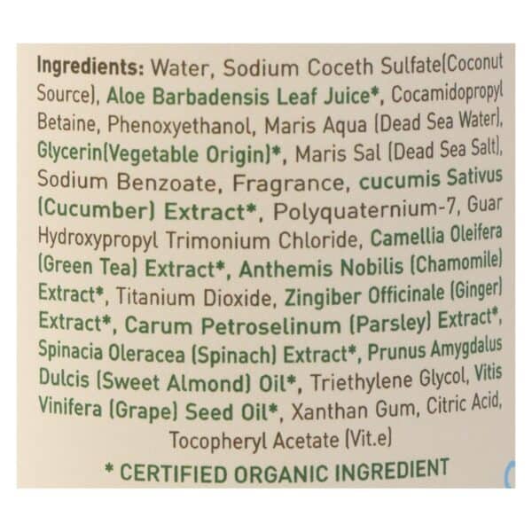 Ecolove Shampoo - Green Vegetables Family Shampoo For All Hair Types - Case of 1 - 17.6 fl oz.